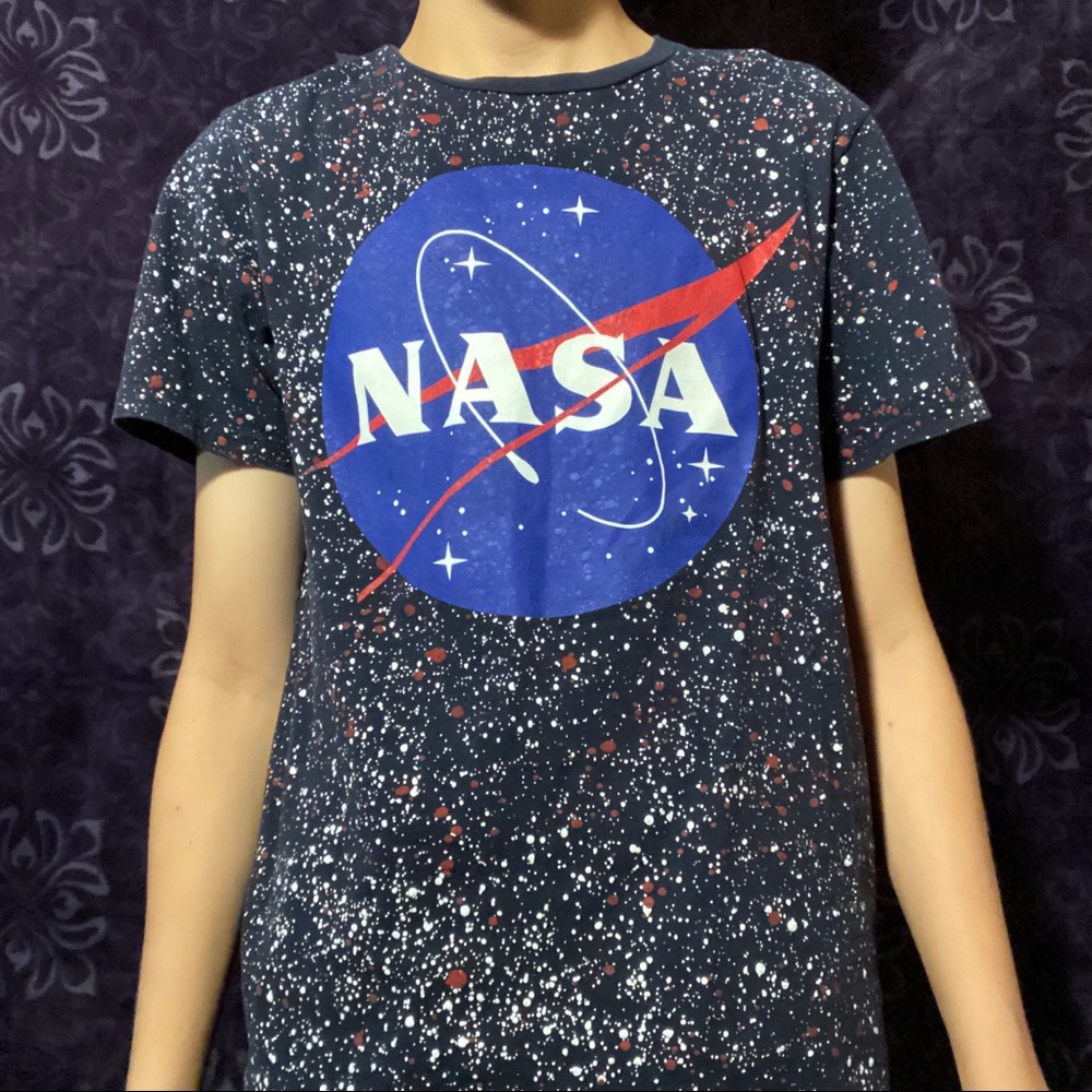 Trendy Paint Splatter NASA T-Shirt